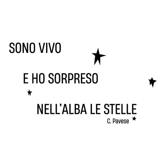 Sono vivo e ho sorpreso nell'alba le stelle