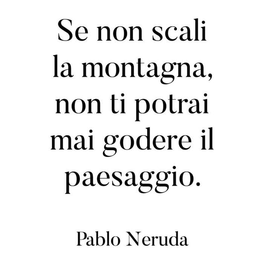 Se non scali la montagna
