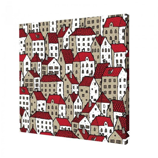 Canvas - Case Tetto Rosso
