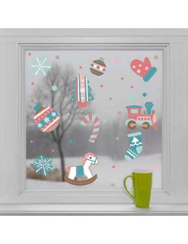Adesivo finestra - Natale 1