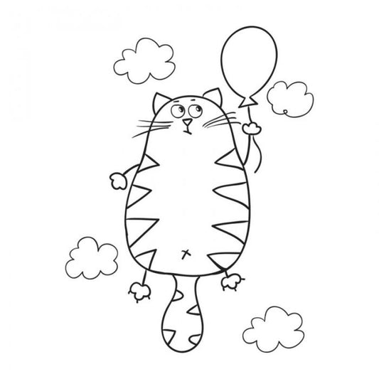 Gatto con palloncino
