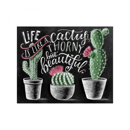 Chalkboard Art Cactus
