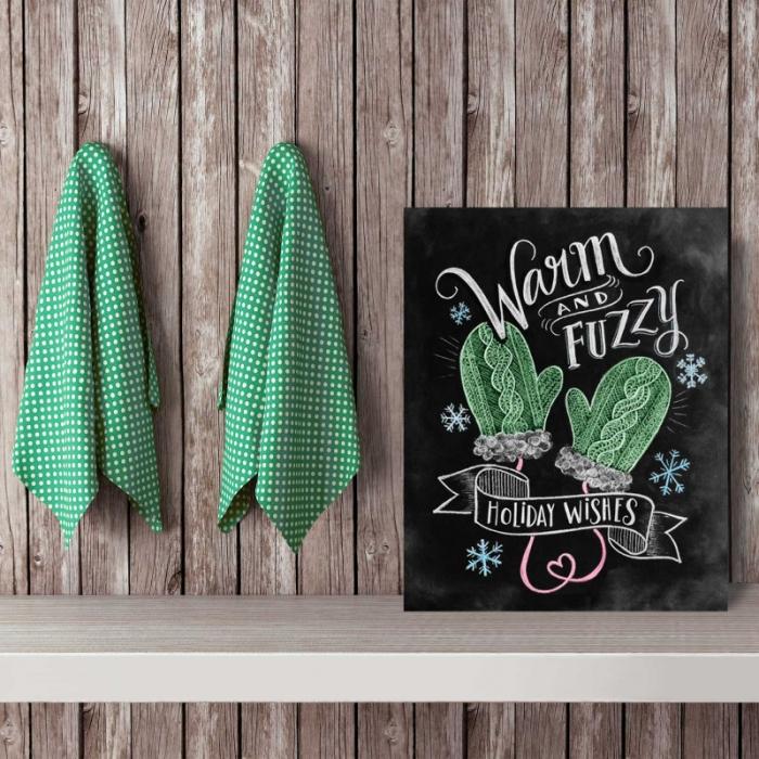 Chalkboard Art Holiday wishes
