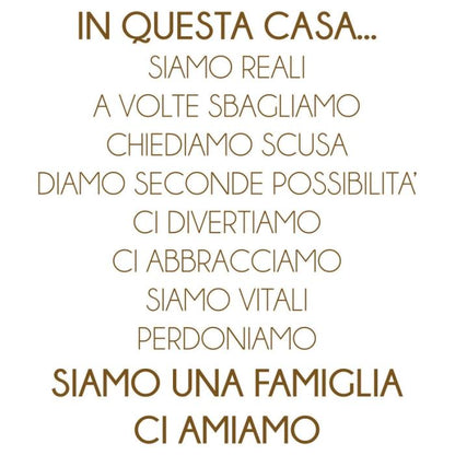 In questa casa...