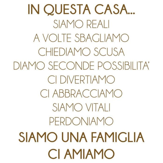 In questa casa...