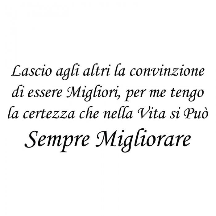 Lascio agli altri la convinzione