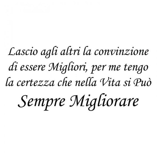 Lascio agli altri la convinzione