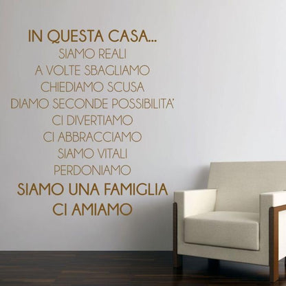 In questa casa...