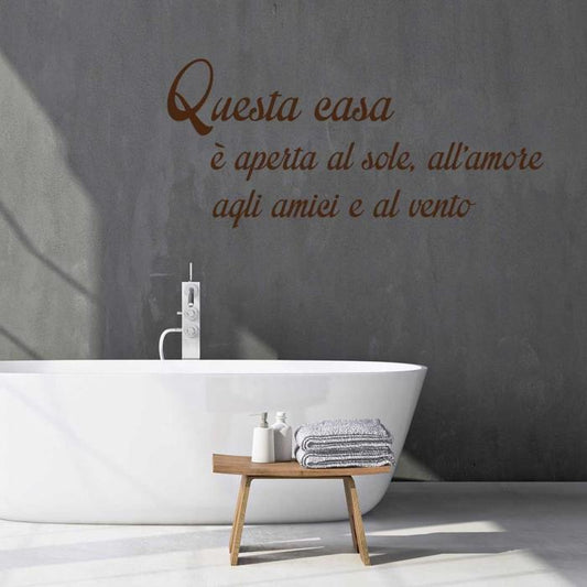 Questa casa è aperta...