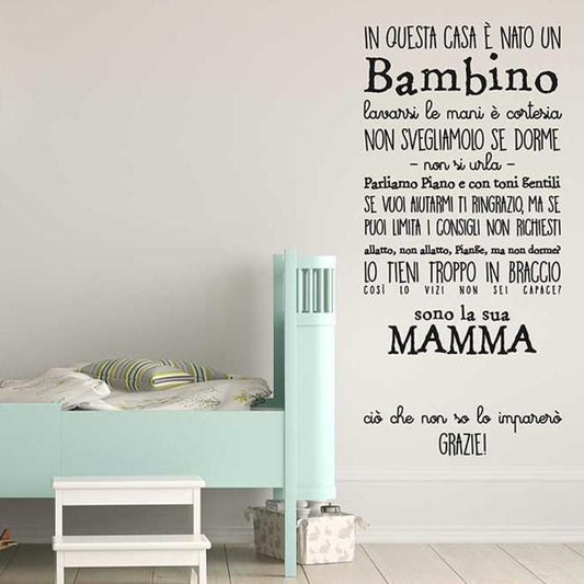 In questa casa è nato un bambino