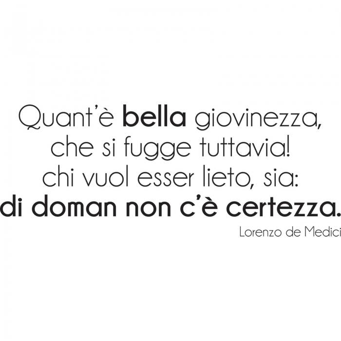 Quant'è bella giovinezza