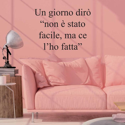 Un giorno dirò