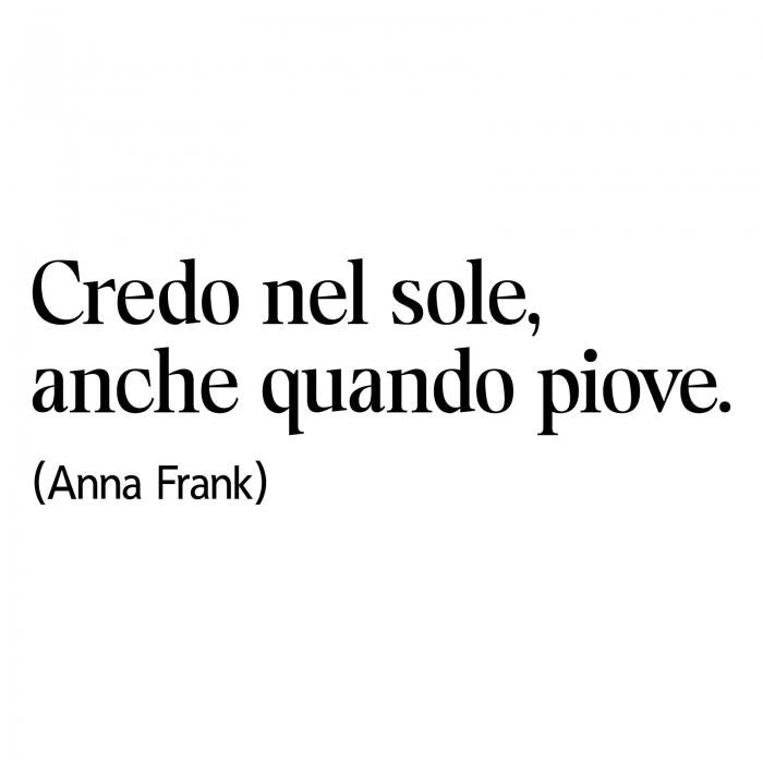 Credo nel sole anche quando piove