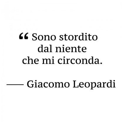Sono stordito dal niente