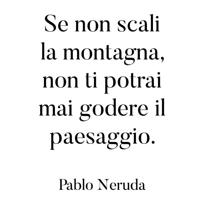 Se non scali la montagna