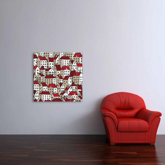 Canvas - Case Tetto Rosso