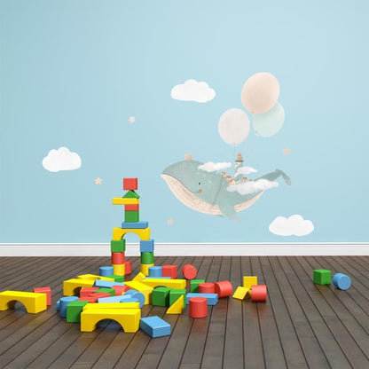 Balena e palloncini