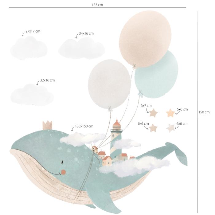 Balena e palloncini
